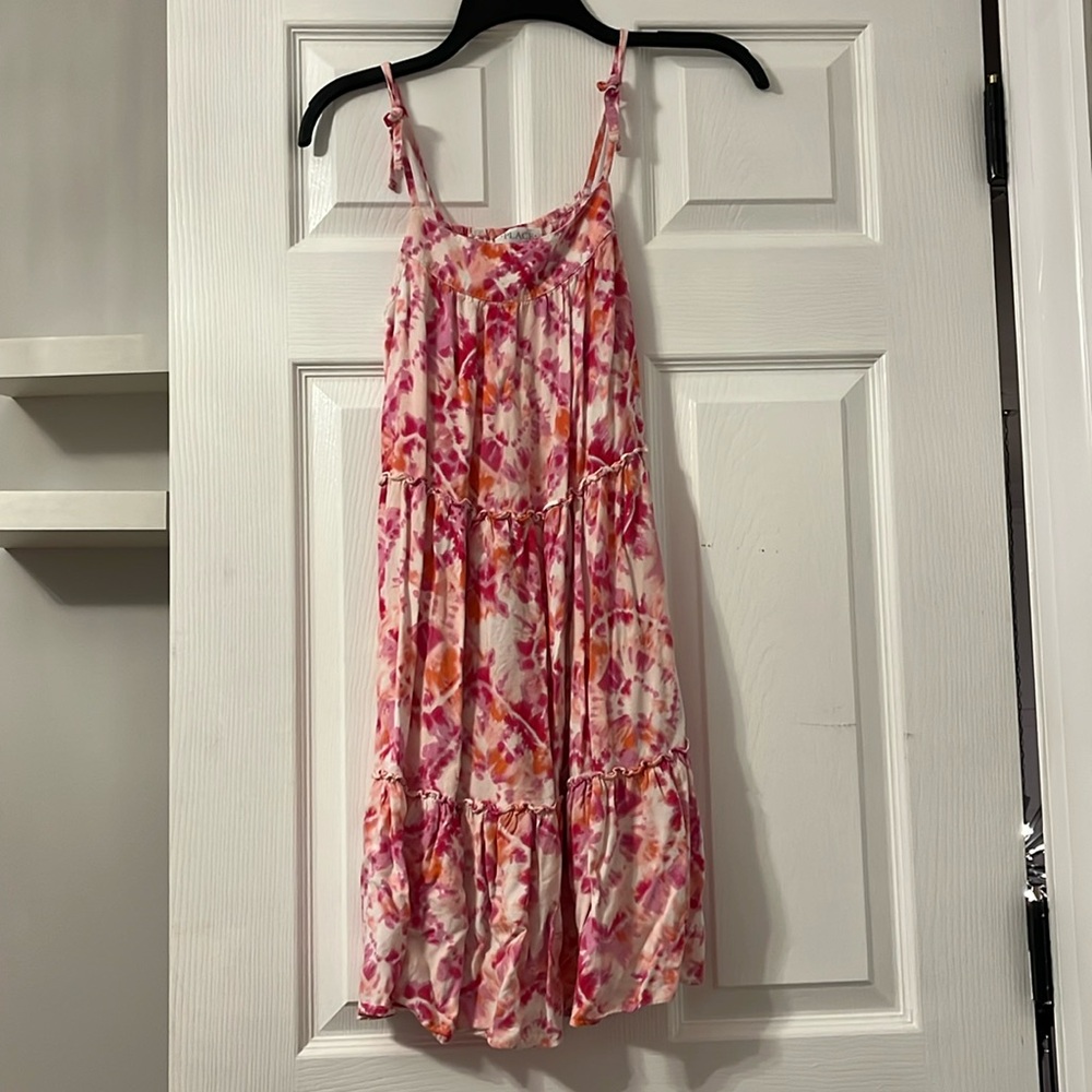 Children’s Place girl’s size 16. Sleeveless Tiered Tie Dyed Multicolor dress.